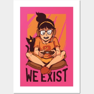 Gamer Girls Exist Posters and Art